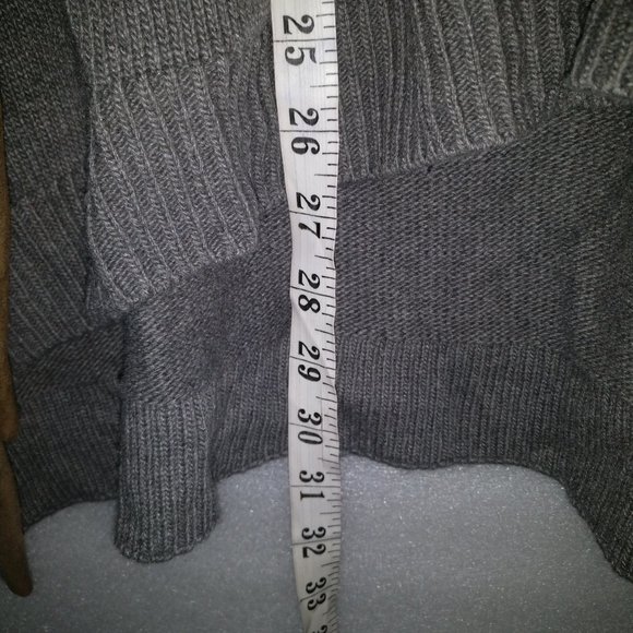 Massimo Dutti Gray WOOL+CASHMERE+ANGORA Cape Poncho Pullover w/Measurements - Picture 7 of 14